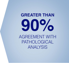 GREATER THAN 90% AGREEMENT WITH PATHOLOGICAL ANALYSIS